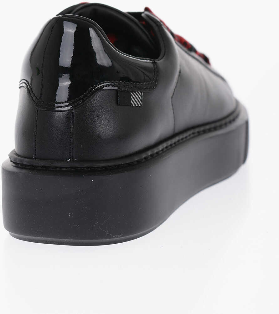 Sneakers Woolrich Leather Ws All Around Low Top Sneakers With Contrasting Str Black Femei (BM 14799700) 2