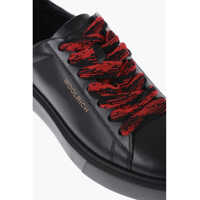 Incaltaminte Woolrich Dama - Sneakers Woolrich Leather Ws All Around Low Top Sneakers With Contrasting Str Black Femei (BM 14799700) - B-mall.ro