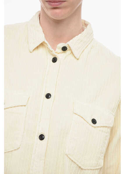 Camasi casual Woolrich Corduroy Saharan Shirt White Femei (BM 14799724) 3