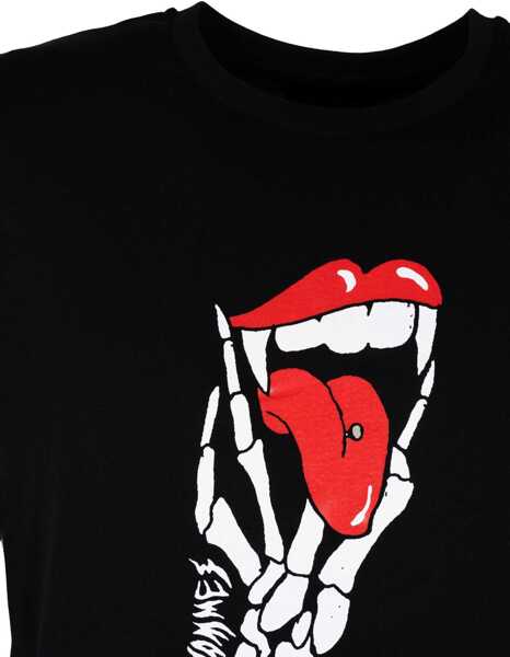 Tricouri Les Hommes Tongue Prank LBT1003700P Czarny Femei (BM 14800564) 3