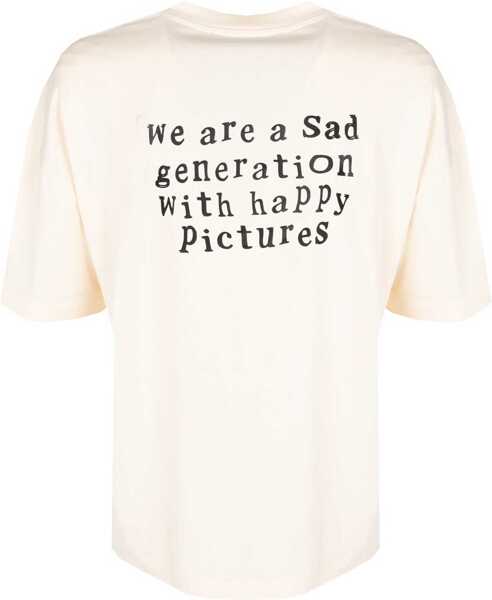 Tricouri Les Hommes Happy Pictures Oversize LBT1015700P Beowy Femei (BM 14800573) 4