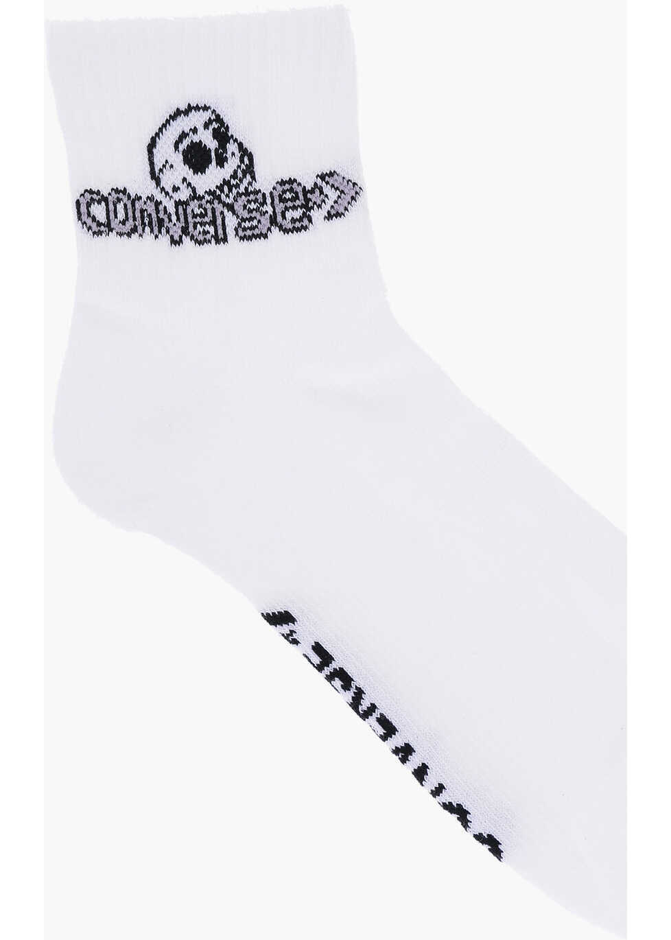 Sosete Converse Embroidered Two-Tone Socks Black & White Barbati (BM 14800732) 2
