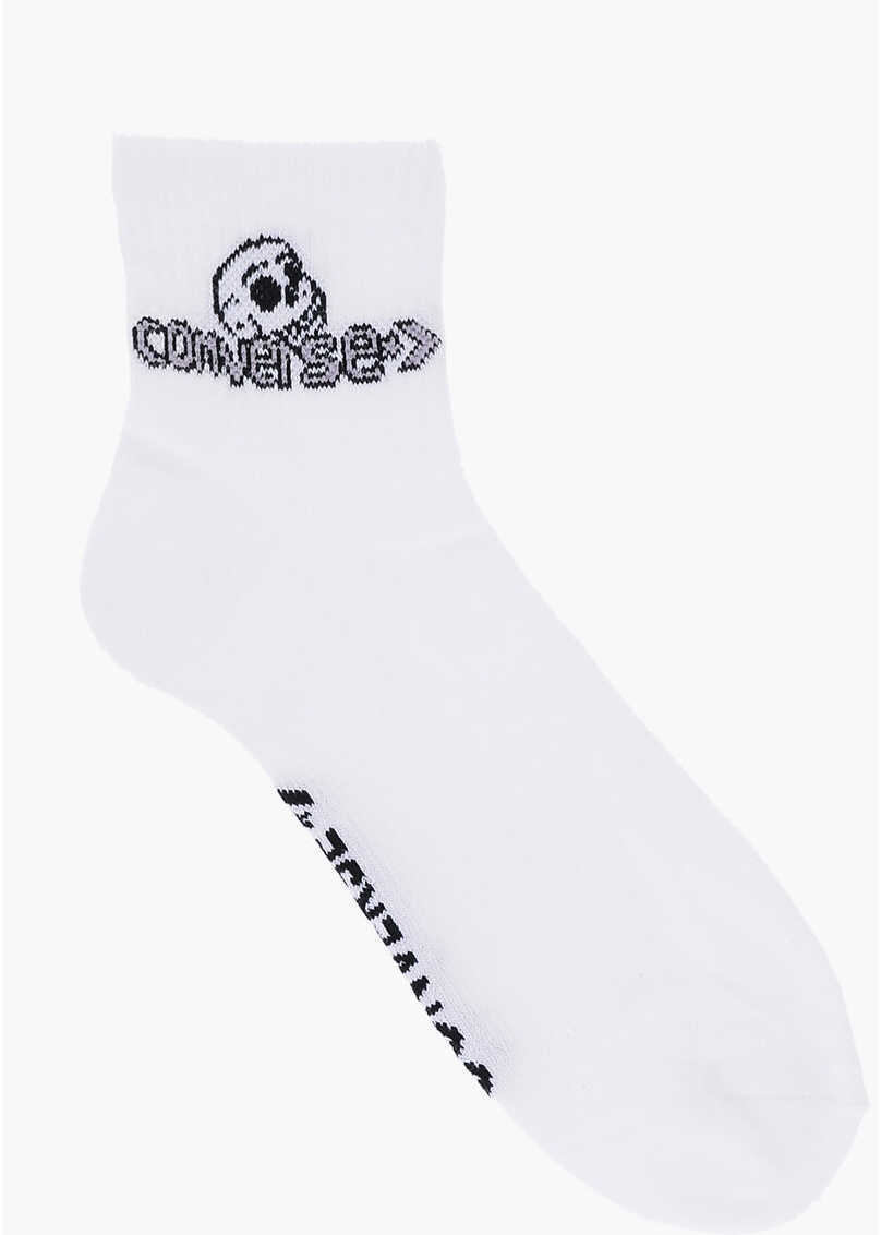 Sosete Converse Embroidered Two-Tone Socks Black & White Barbati (BM 14800732) 4