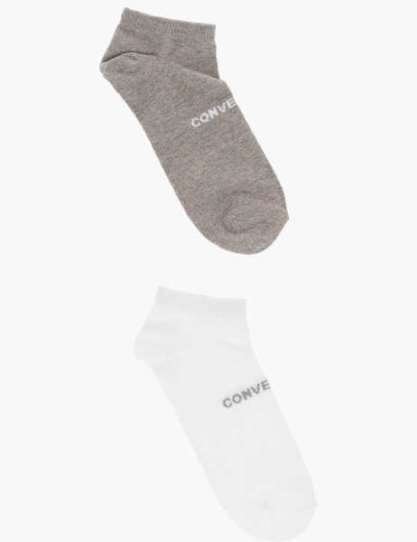 Sosete Converse Set Of 2 Stretch Cotton Socks With Contrasting Logo White Fete (BM 14800750) 2