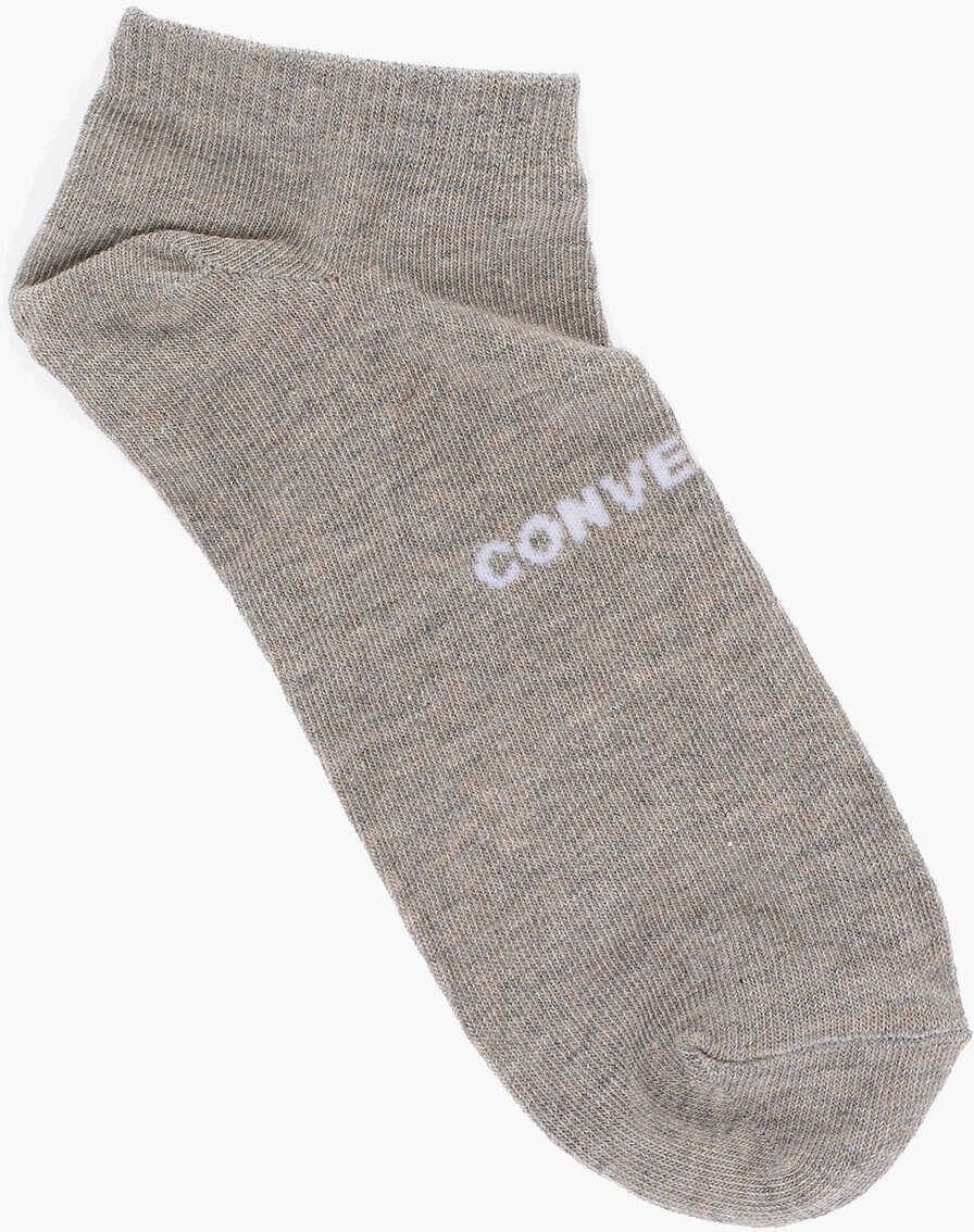 Sosete Converse Set Of 2 Stretch Cotton Socks With Contrasting Logo White Fete (BM 14800750) 3