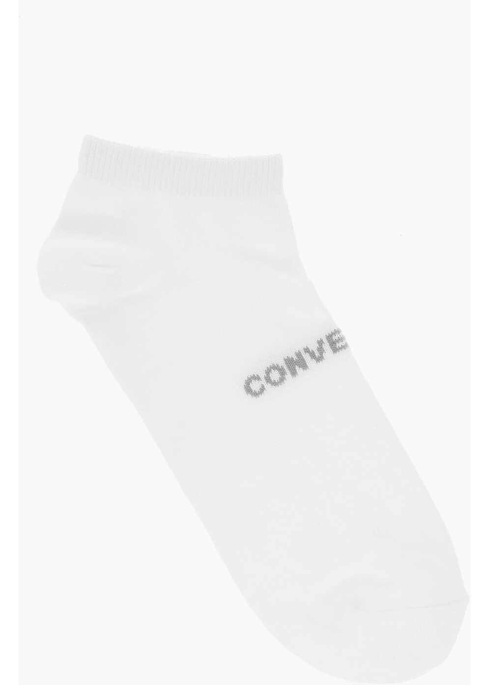 Sosete Converse Set Of 2 Stretch Cotton Socks With Contrasting Logo White Fete (BM 14800750) 4