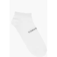 Sosete pentru Fete - Sosete Converse Set Of 2 Stretch Cotton Socks With Contrasting Logo White Fete (BM 14800750) - B-mall.ro