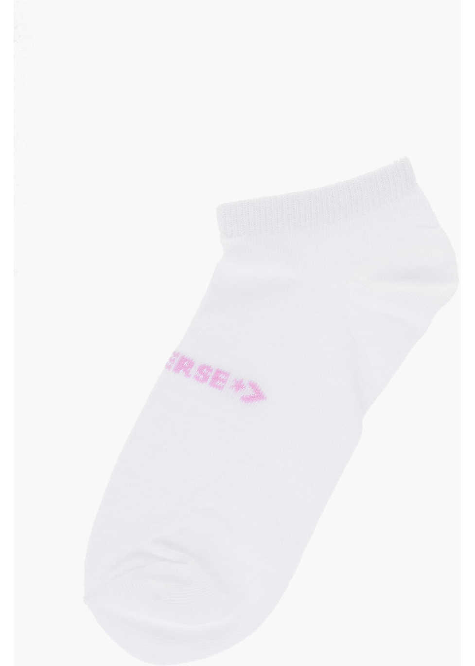 Sosete Converse Set Of 2 Stretch Cotton Socks With Contrasting Logo White Fete (BM 14800753) 4
