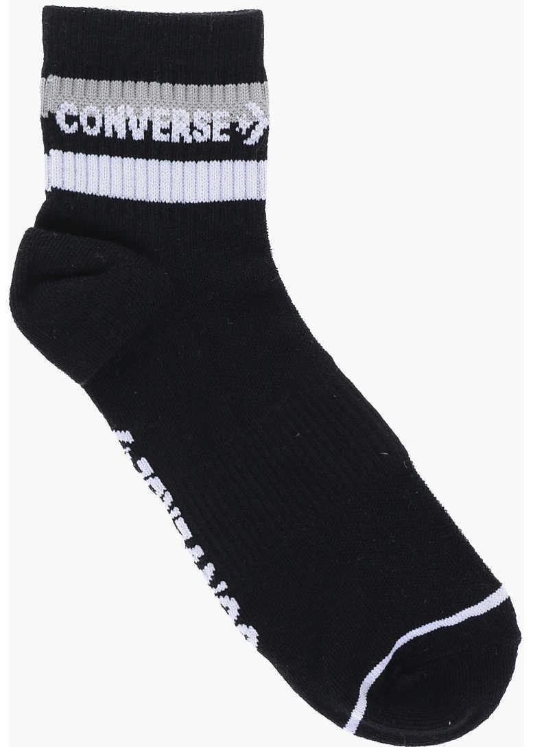Sosete Converse Two Color Ribbed 2 Pair Socks Black & White Fete (BM 14800756) 2