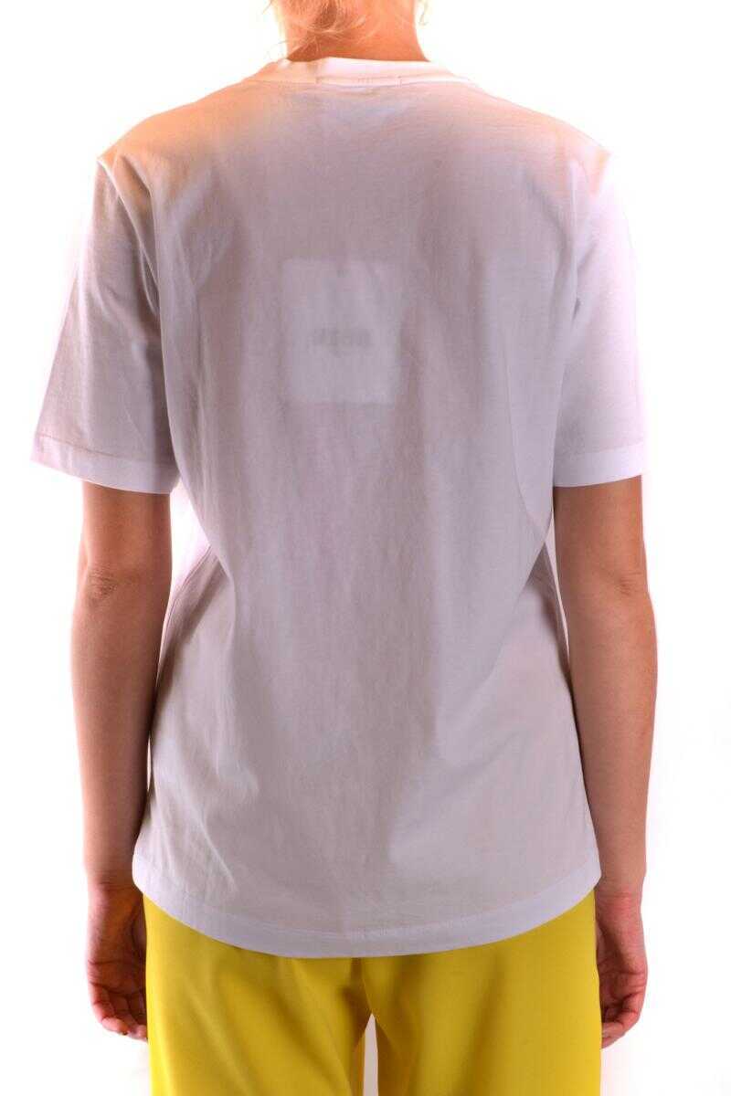 Tricouri MSGM Msgm Tshirt Short Sleeves WHITE Femei (BM 14825212) 4