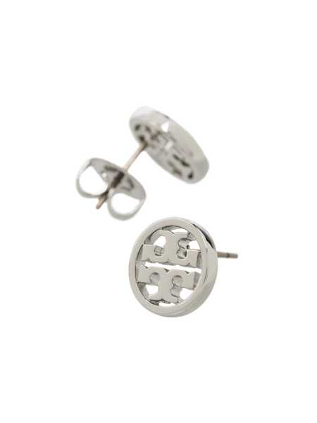 Cercei Tory Burch Silver Brass Earrings With Logo GREY Femei (BM 14825230) 3