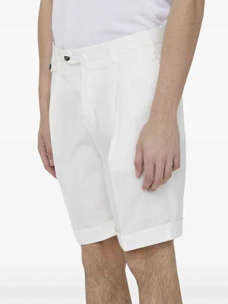 Pantaloni PT TORINO Seersucker Bermuda Shorts WHITE Barbati (BM 14825947) 2