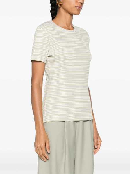 Tricouri FILIPPA K Filippa K Striped Cotton T-Shirt GREEN Femei (BM 14825983) 3