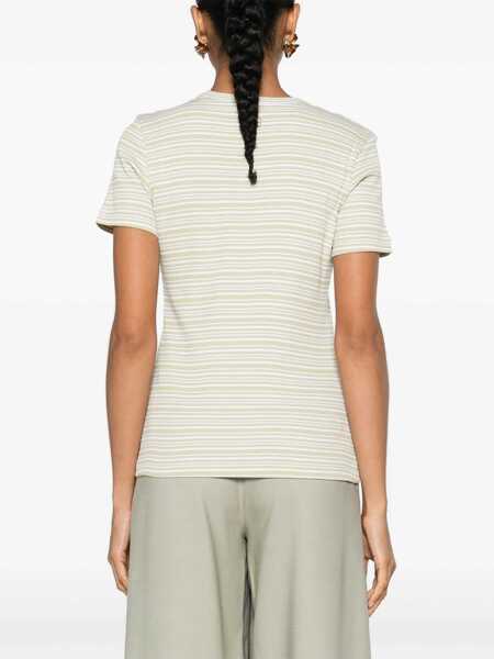 Tricouri FILIPPA K Filippa K Striped Cotton T-Shirt GREEN Femei (BM 14825983) 4