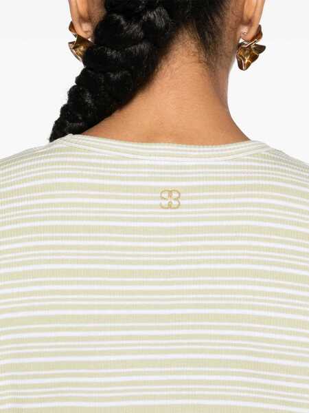 Tricouri FILIPPA K Filippa K Striped Cotton T-Shirt GREEN Femei (BM 14825983) 5