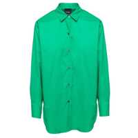 Camasi Oversize Popeline Shirt In Green Cotton Woman Femei