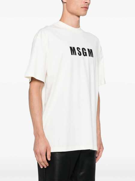 Tricouri MSGM Msgm T-Shirt  WHITE Barbati (BM 14826892) 3