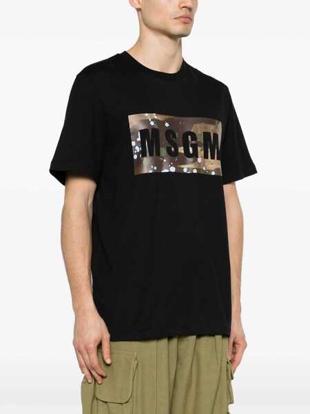 Tricouri MSGM Msgm T-Shirt Camo Black Barbati (BM 14827000) 3