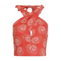 Topuri Staud Smocked Kai Printed Top Femei