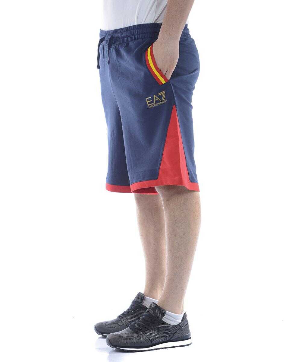 Pantaloni EA7 Ea7 Emporio Armani Short BLUE Barbati (BM 14829097) 3