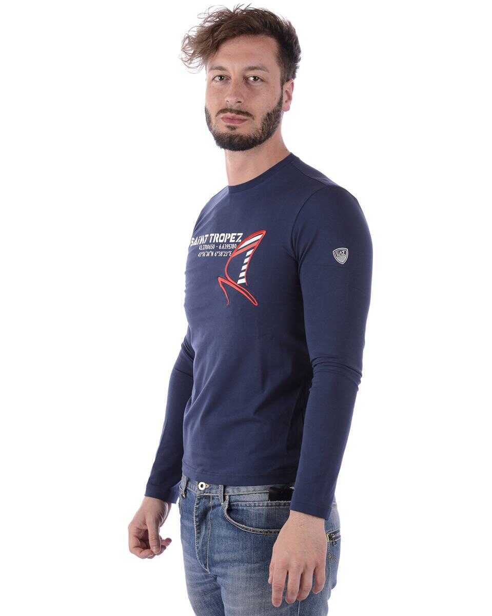 Topuri EA7 Ea7 Emporio Armani Topwear BLUE Barbati (BM 14829919) 3