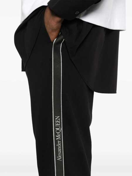 Pantaloni de trening Alexander McQueen Alexander McQueen Side Band Joggers Black Barbati (BM 14833612) 5