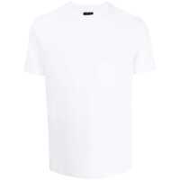 Tricouri White T-Shirt With Logo On The Front Tone-On-Tone In Cotton Man Barbati