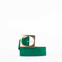 Curele Orciani Masculine Belt In Emerald Green Leather Femei