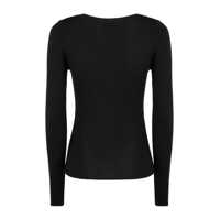 Tricouri P.A.R.O.S.H. Dama - Tricouri P.A.R.O.S.H. P.A.R.O.S.H. V-Neck T-Shirt Black Femei (BM 14850637) - B-mall.ro