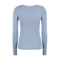 Tricouri P.A.R.O.S.H. Dama - Tricouri P.A.R.O.S.H. P.A.R.O.S.H. V-Neck T-Shirt BLUE Femei (BM 14850640) - B-mall.ro