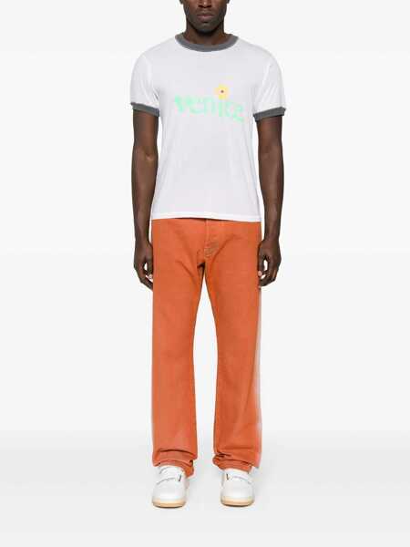 Tricouri ERL Erl Cotton Crew-Neck T-Shirt WHITE Barbati (BM 14852863) 2