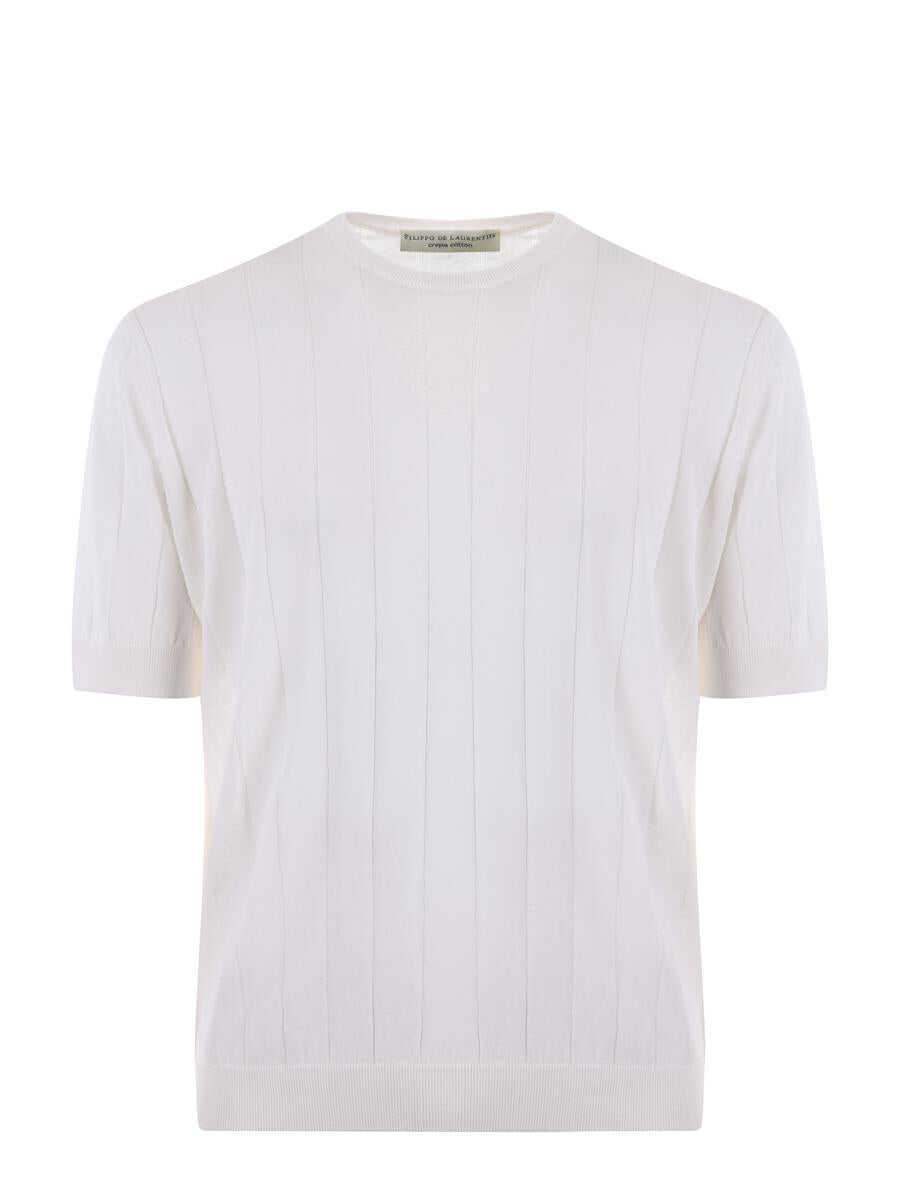 Tricouri FILIPPO DE LAURENTIIS Filippo De Laurentiis  T-Shirts And Polos WHITE Barbati (BM 14855755) 1