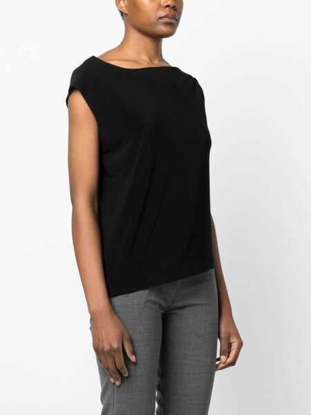 Topuri NORMA KAMALI Norma Kamali Drop Shoulder Top Black Femei (BM 14863738) 3