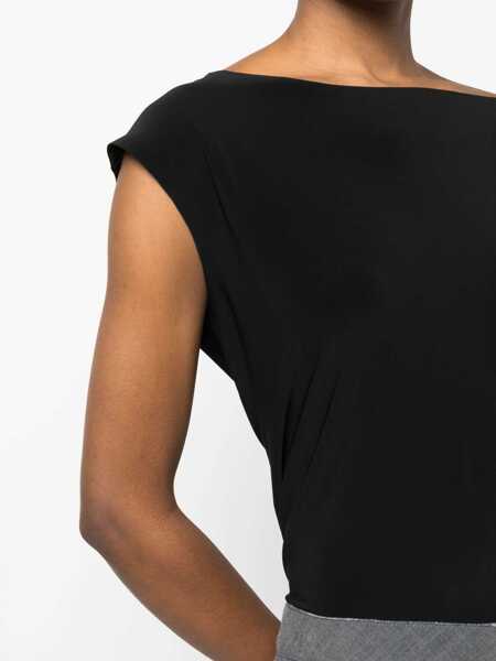 Topuri NORMA KAMALI Norma Kamali Drop Shoulder Top Black Femei (BM 14863738) 5