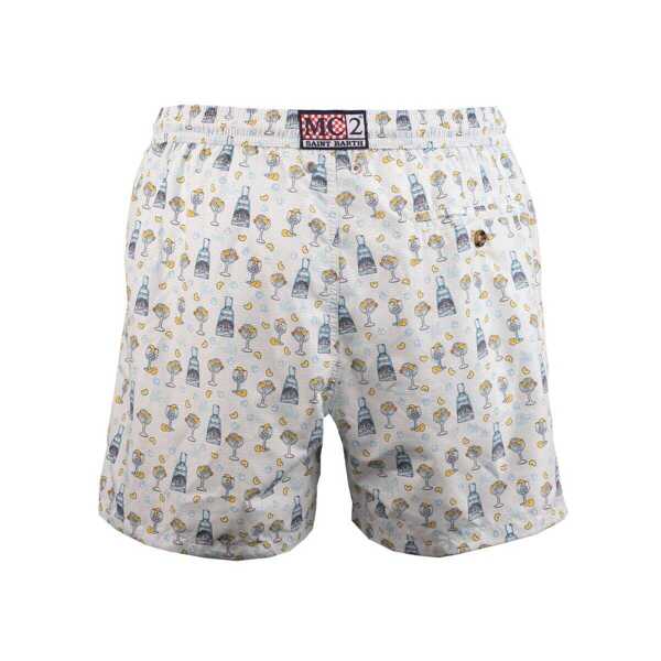 Sorturi de baie Mc2 Saint Barth MC2 Saint Barth Swimsuit With Fancy Pockets Gin Mare WHITE Barbati (BM 14864659) 3