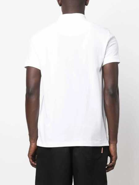 Tricouri Polo Moose Knuckles Moose Knuckles Cotton-Piqu Polo Shirt WHITE Barbati (BM 14865583) 4