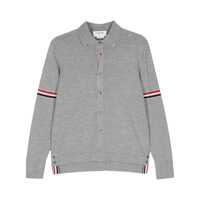 Tricouri Polo Thom Browne Striped Polo Shirt In Virgin Wool Barbati