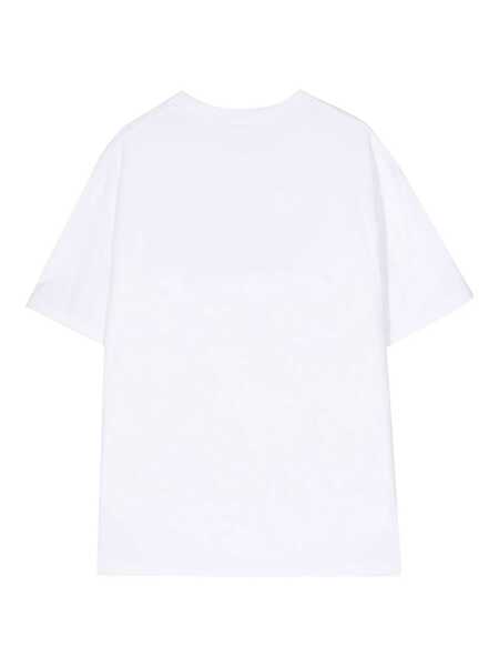 Tricouri MAISON KITSUN T-Shirt Oversize Con Stampa Logo Floreale In Cotone Bianco Uomo WHITE Femei (BM 14870749) 2