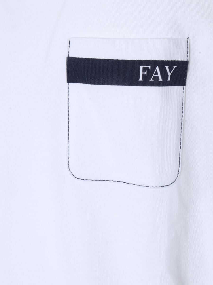 Tricouri Fay Fay T-Shirt M/C WHITE Barbati (BM 14871748) 2