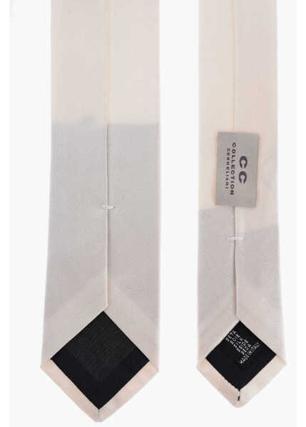 Cravate CORNELIANI Cc Collection Solid Color Silk Tie Beige Barbati (BM 14886634) 3