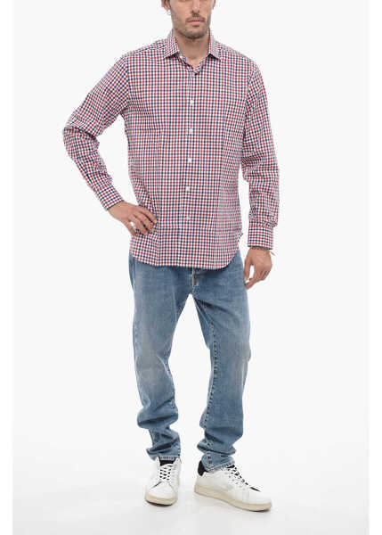 Camasi casual LABORATORIO DEL CARMINE Spread Collar Check Shirt Multicolor Barbati (BM 14886979) 4