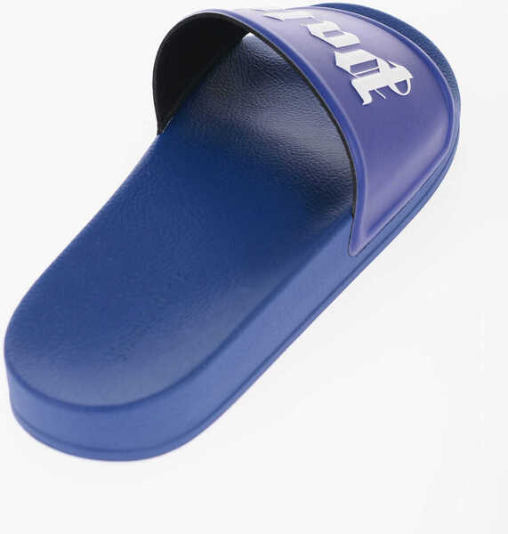 Sandale Palm Angels Solid Color Slides With Contrasting Logo Blue Barbati (BM 14887864) 2