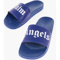 Sandale Solid Color Slides With Contrasting Logo Barbati