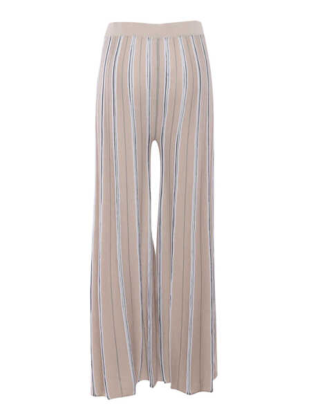 Pantaloni Kangra Beige jacquard palazzo trousers Beige Femei (BM 14888446) 2