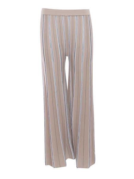 Pantaloni Kangra Beige jacquard palazzo trousers Beige Femei (BM 14888446) 1