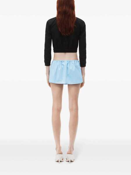 Pantaloni casual Alexander Wang Alexander Wang Drawstring Skort With Crystal Hotfix BLUE Femei (BM 14891260) 3