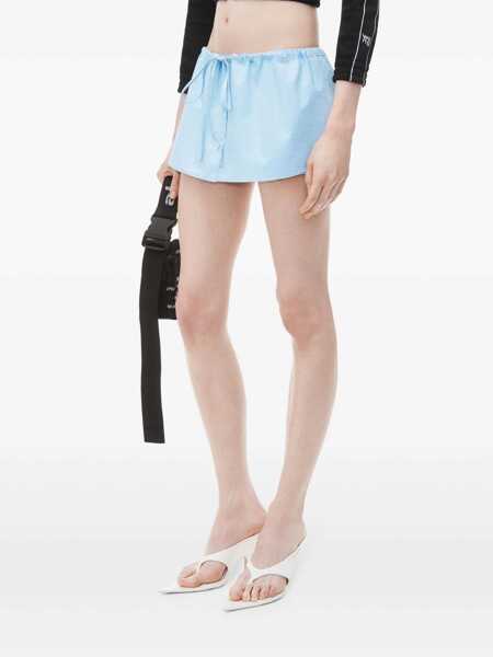 Pantaloni casual Alexander Wang Alexander Wang Drawstring Skort With Crystal Hotfix BLUE Femei (BM 14891260) 5