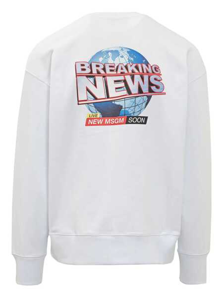 Pulovere MSGM Msgm Sweatshirt WHITE Barbati (BM 14892670) 2