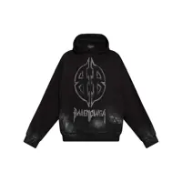 Bluze de trening Balenciaga 'Metal Bb Stencil' Hoodie Barbati