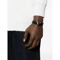 Bratari pentru Barbati - Bratari Tom Ford Black Bracelet With T Detail In Braided Leather Man Black Barbati (BM 14901109) - B-mall.ro